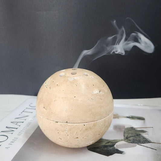 Travertine Stone Incense Burner